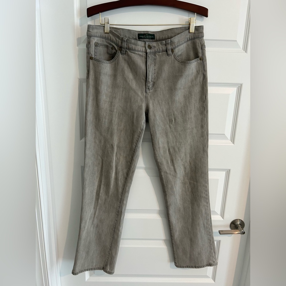 Lauren Ralph Lauren Straight Leg Jeans Gray Size 12